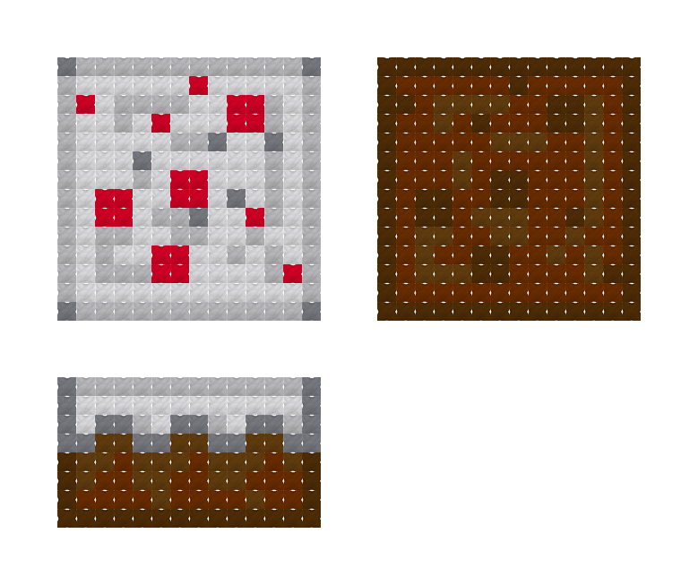 Minecraft Cake  Cross Stitch Pattern