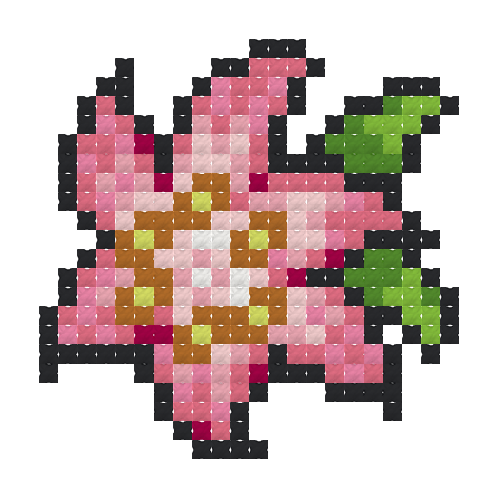 Pokemon Gracidea Flower Free  Cross Stitch Pattern