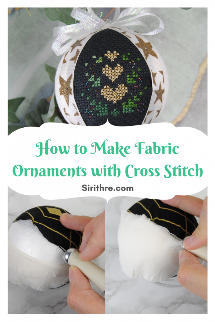 How to make fabric ornaments with cross stitch