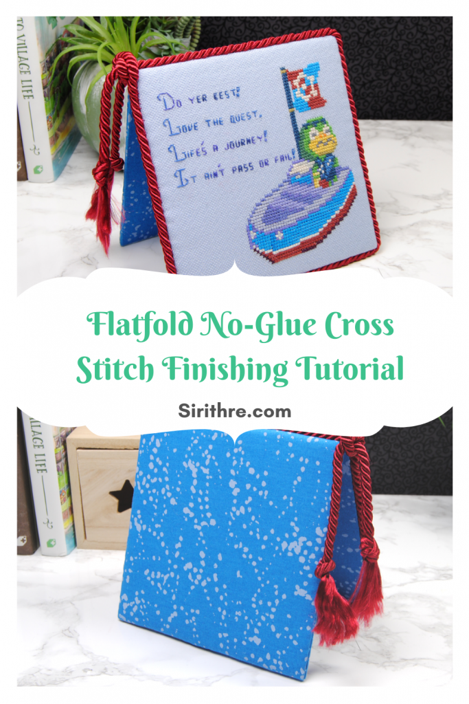 Flatflod no-glue cross stitch finishing tutorial