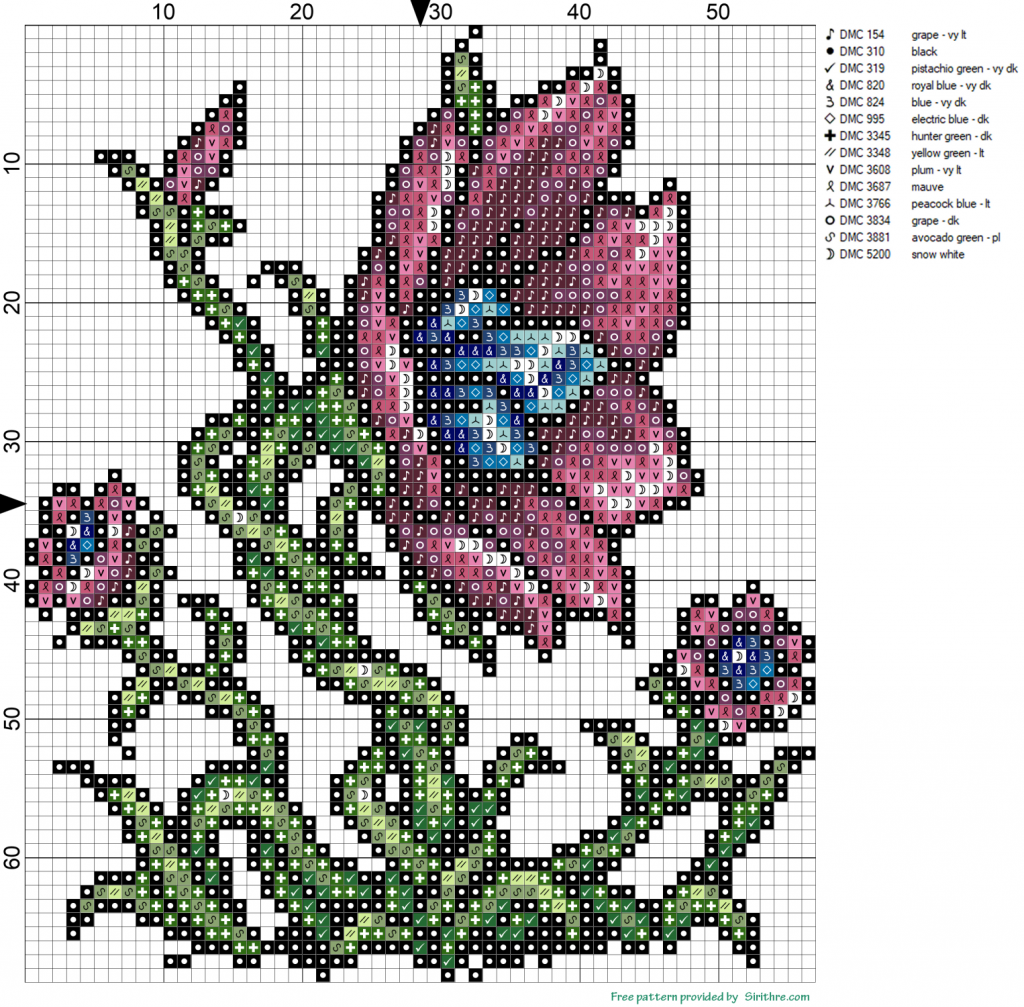Free Prism Flower cross stitch pattern
