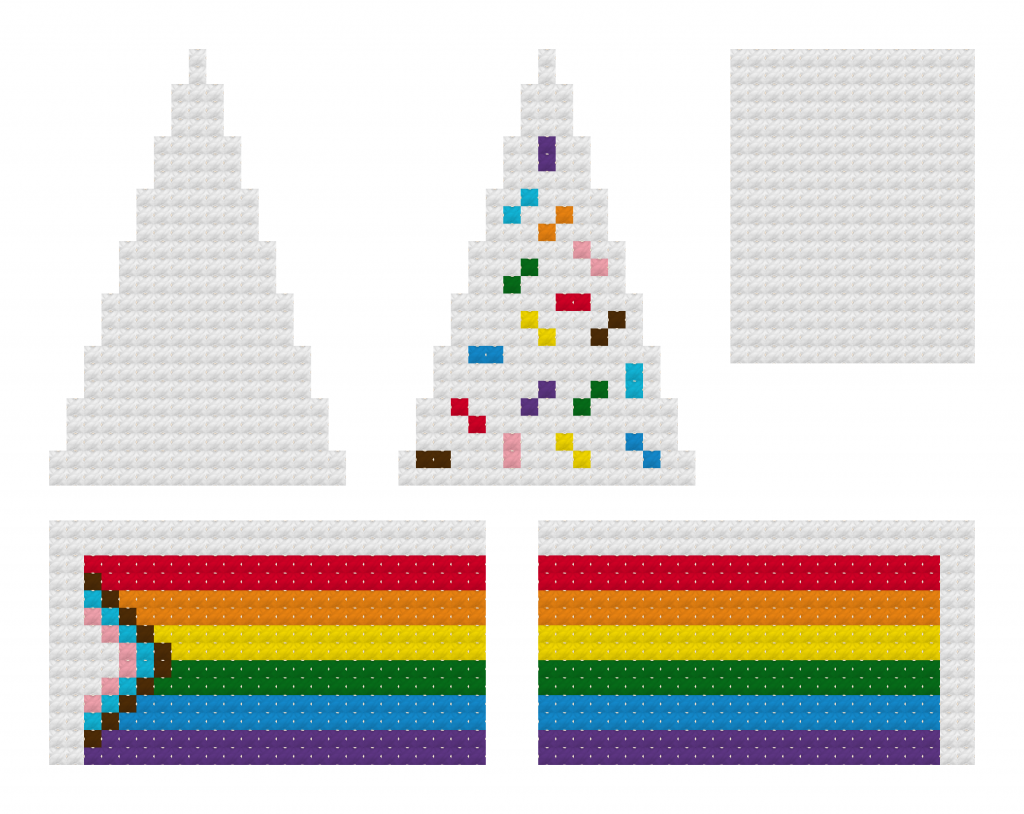 Pride 3D free cross stitch cake
Gay lesbian asexual arosexual transgender bisexual pansexual nonbinary rainbow