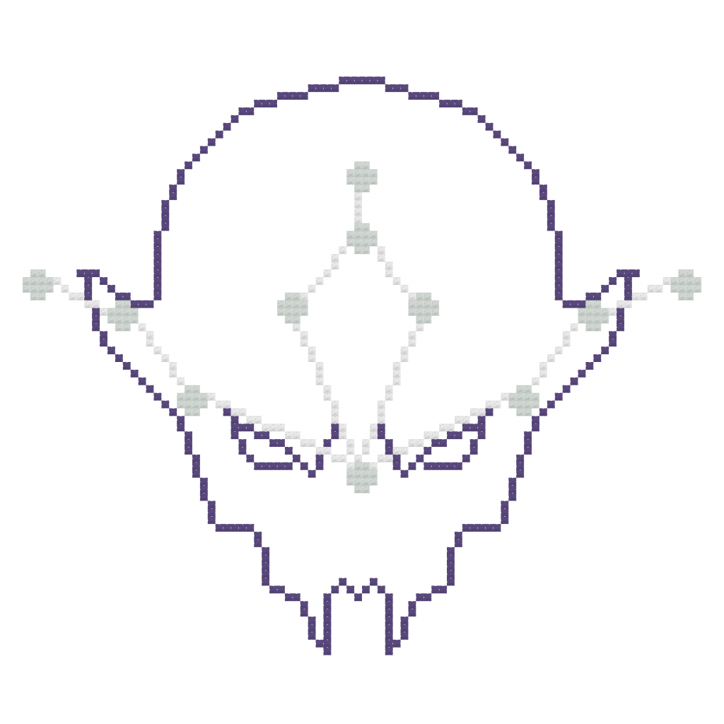 Vampire Skyrim Constellation  Cross Stitch Pattern