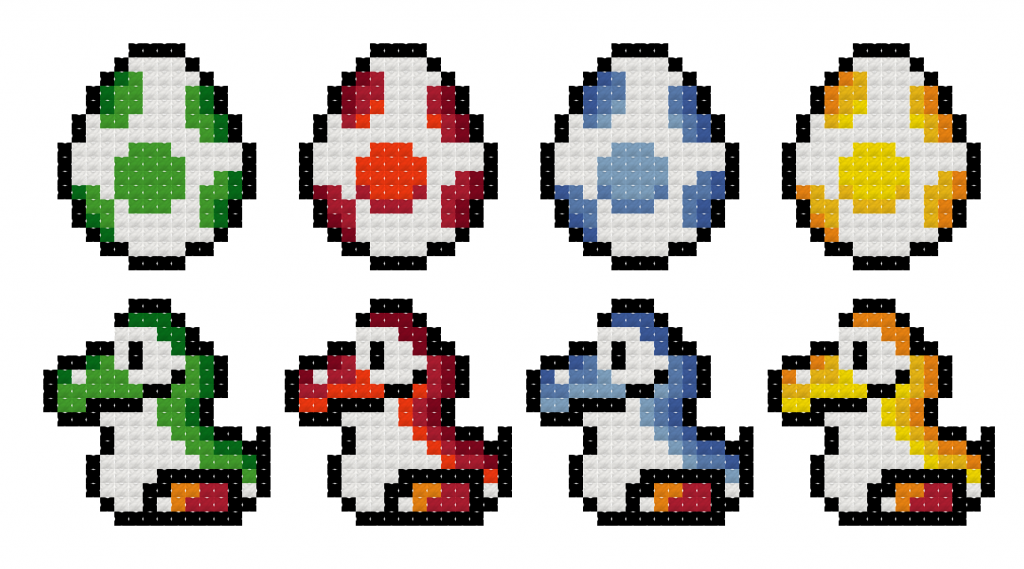 Yoshi Eggs Free  Cross Stitch Pattern