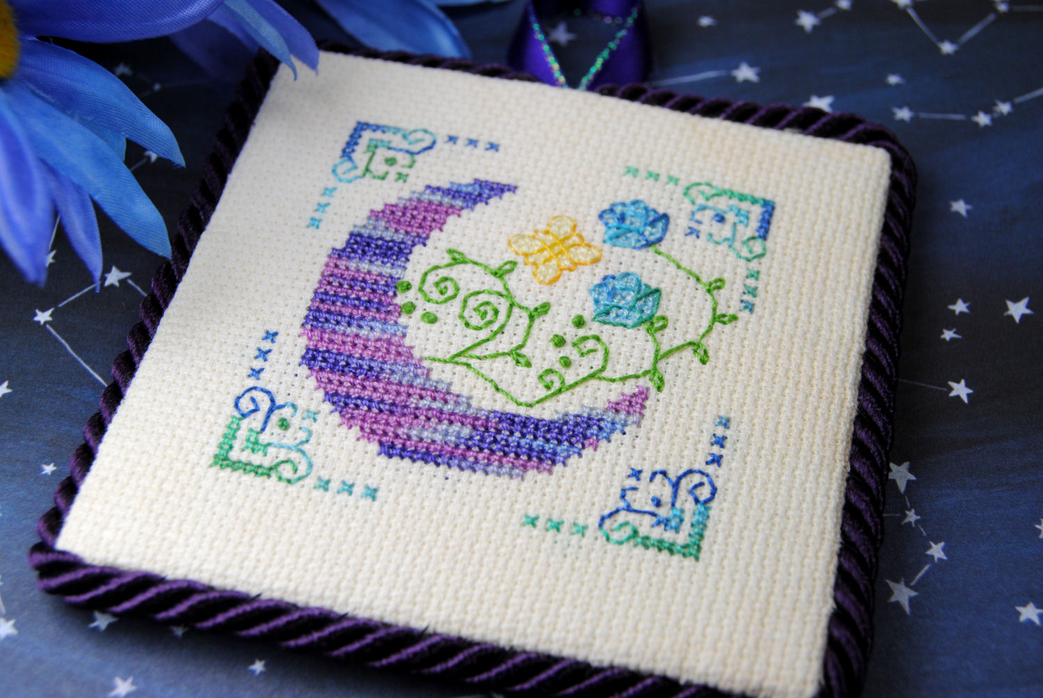 Lilac Aida Cross Stitch Fabric - 14 count - Stitched Modern