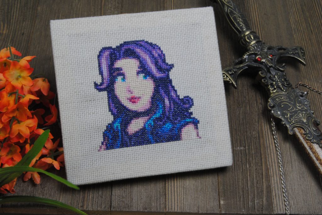 First attempt at a cross stitched bookmark. The Aida came unraveled at the  top before my whipstitching got there. 😩 : r/StardewValley