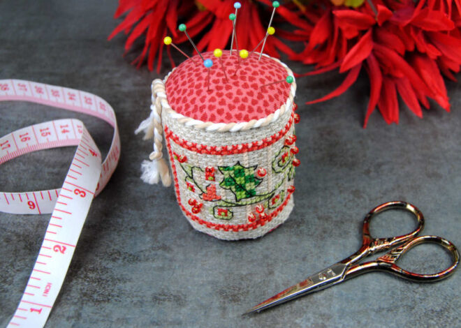 Pin Drum Cross Stitch Finishing Tutorial