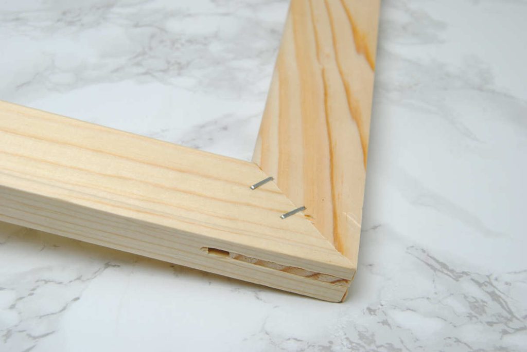 Close up showing you can staple the bars in place together.