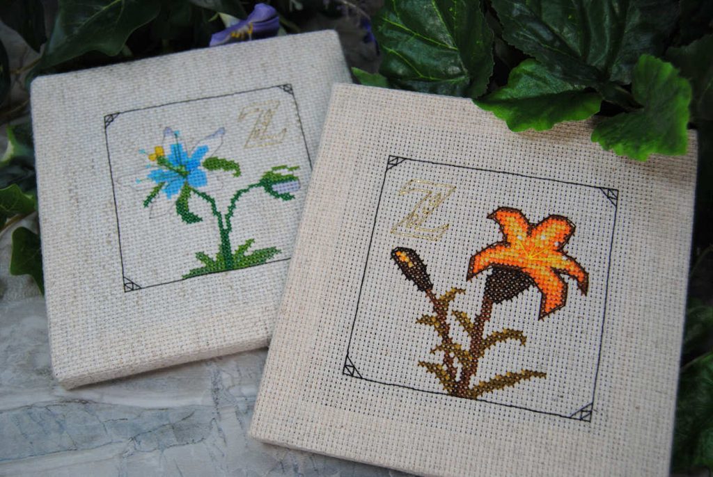 Two stretched canvas squares purchased from Michaels years apart, showcasing how much the quality has gone down over the years.