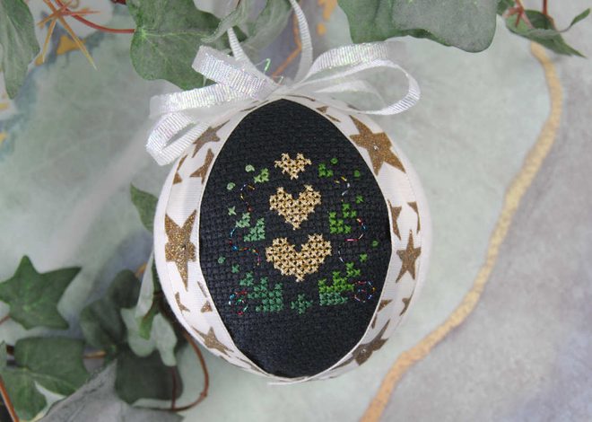Fabric Ornament – Make your own Cross Stitched Lens Baubles