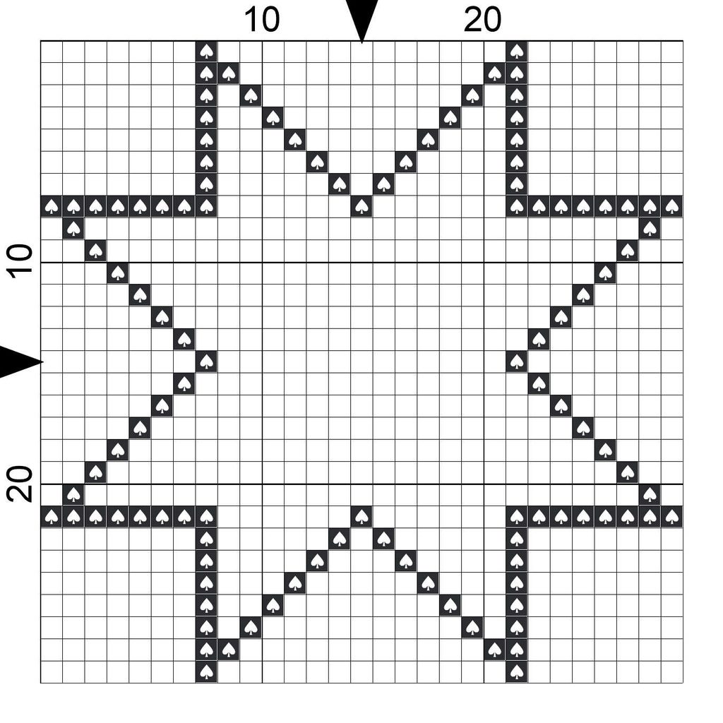 Quilt outline cross stitch pattern