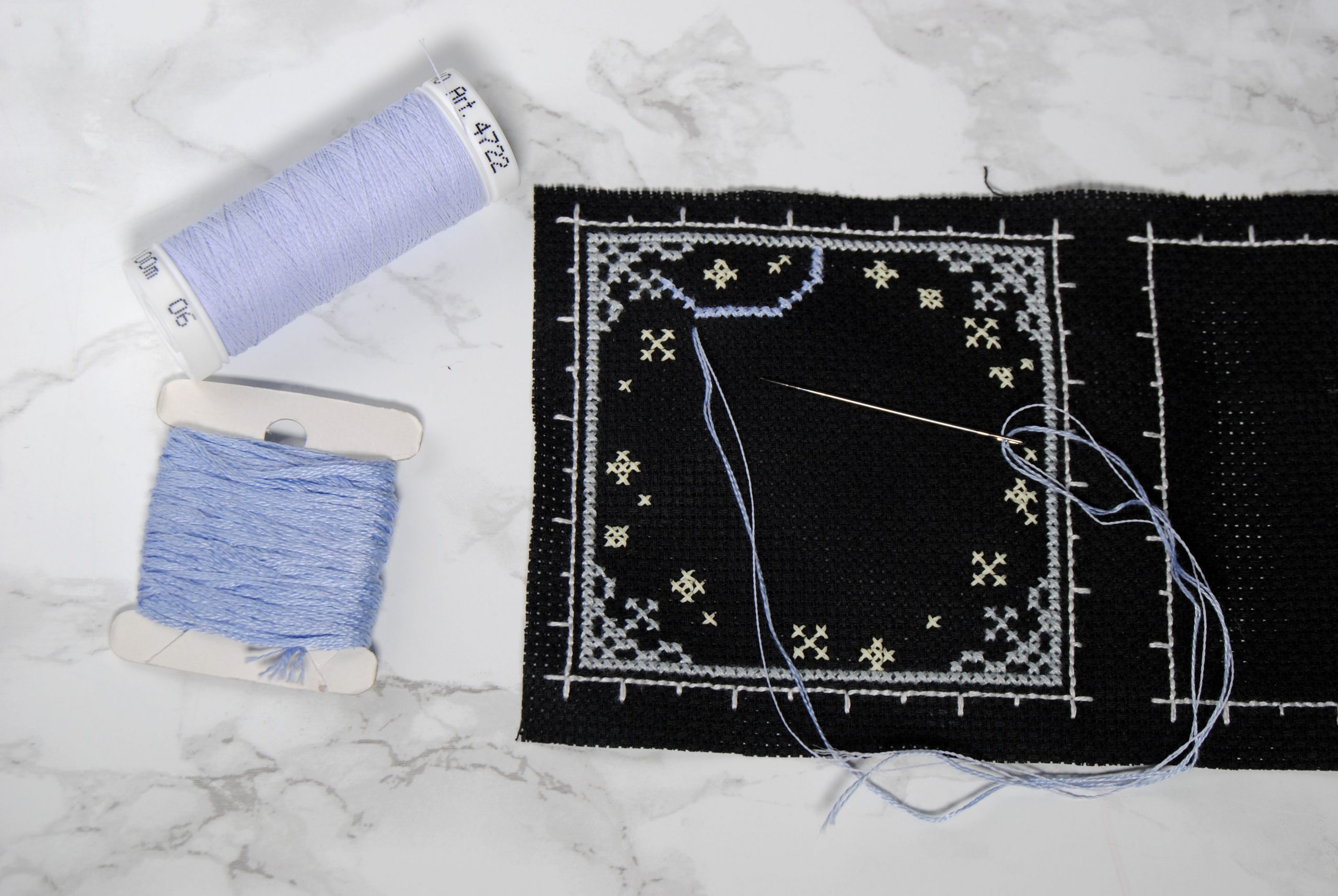 Glow in the Dark Cross Stitch Threads - How and Why to Use Them ⋆