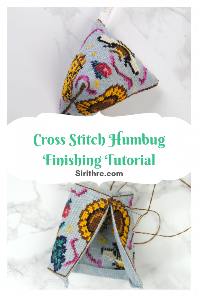 Cross stitch humbug finishing tutorial