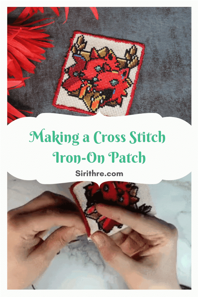 Making a cross stitch iron-on patch