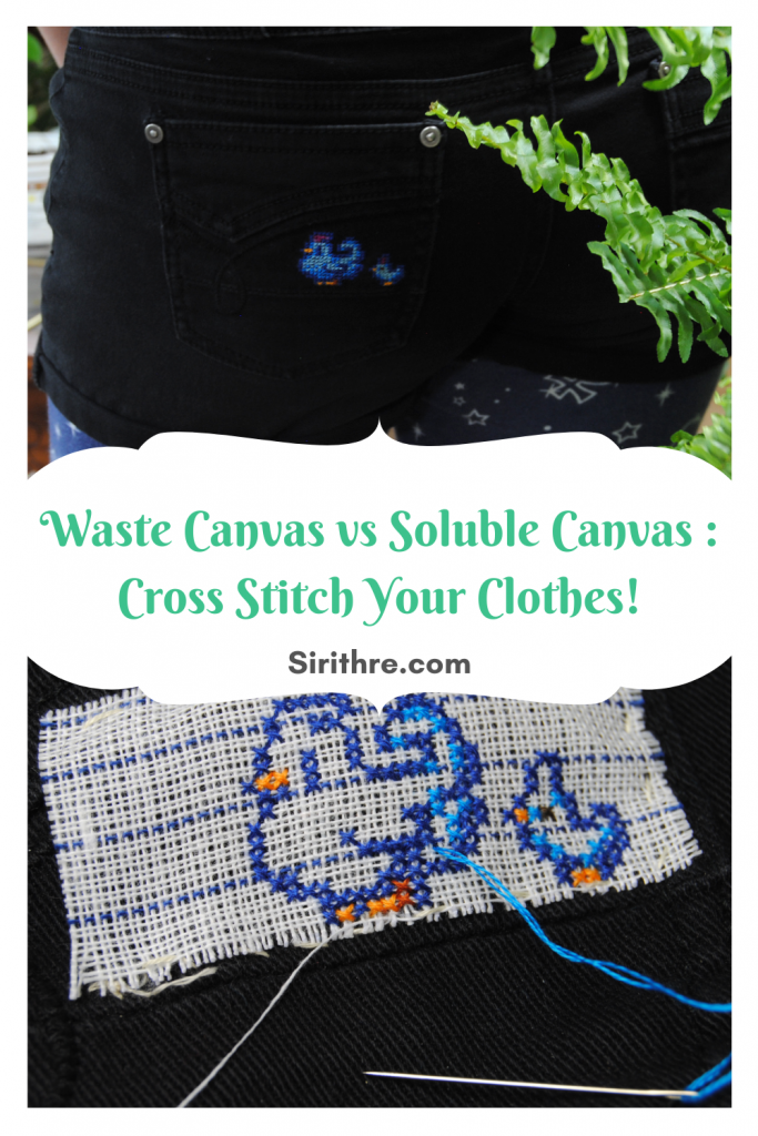 Waste Canvas vs Soluble Canvas: Cross Stitch your clothes!