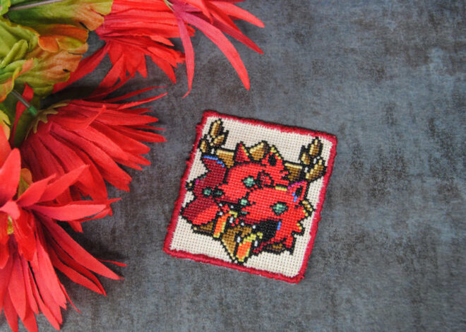Making an Iron-On Patch out of a Cross Stitch