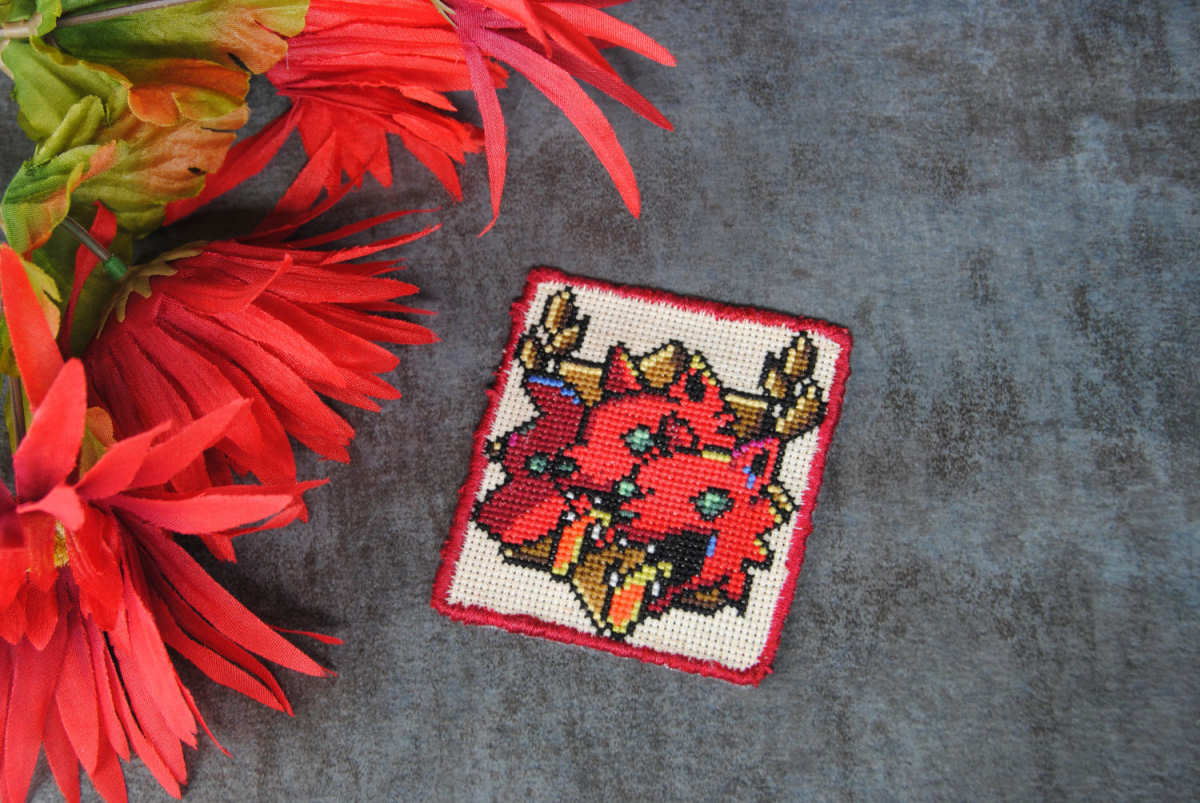 Making an Iron-On Patch out of a Cross Stitch