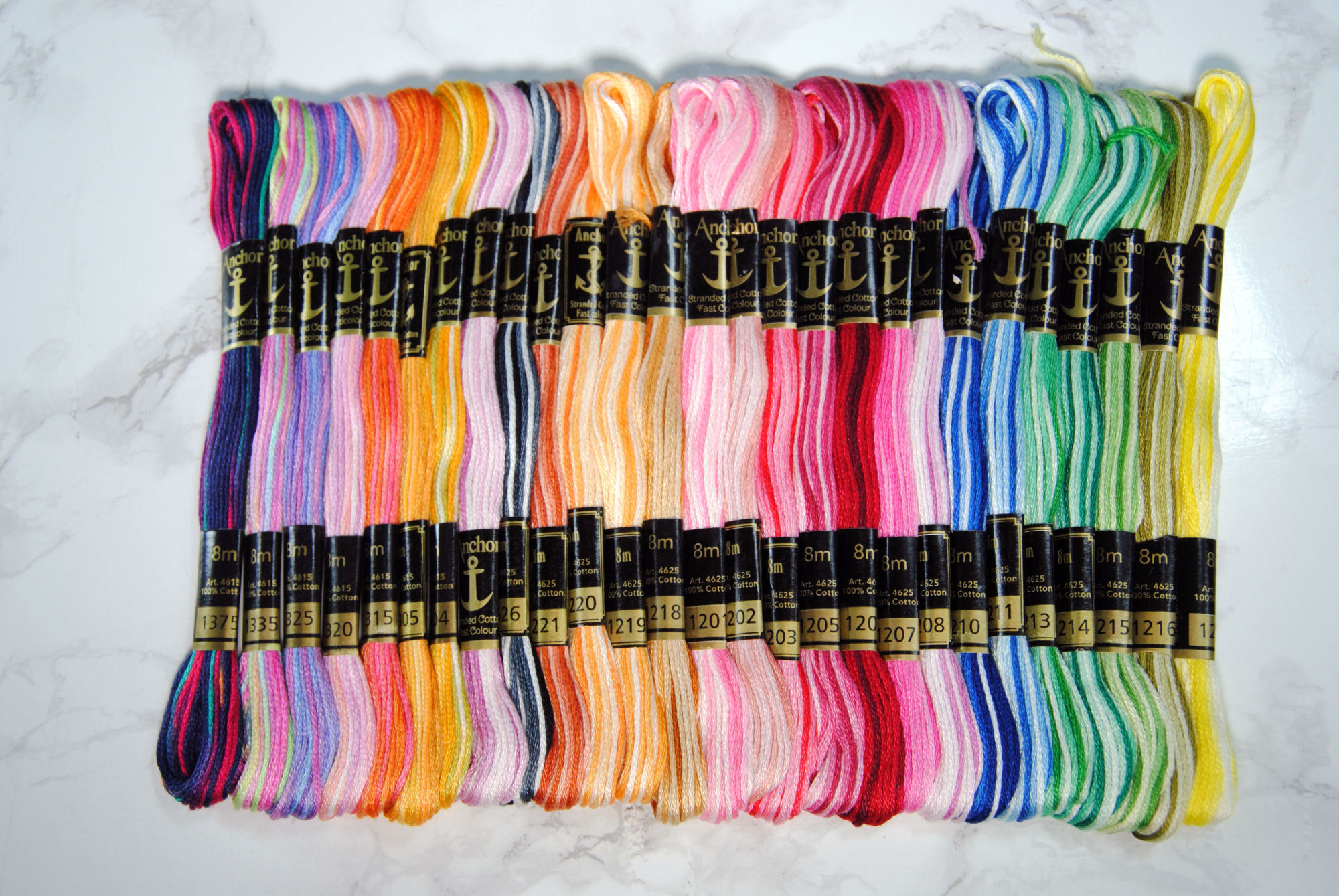 100 New Anchor Solid Stitch Skeins Cotton Hand Embroidery Thread Demanding  color