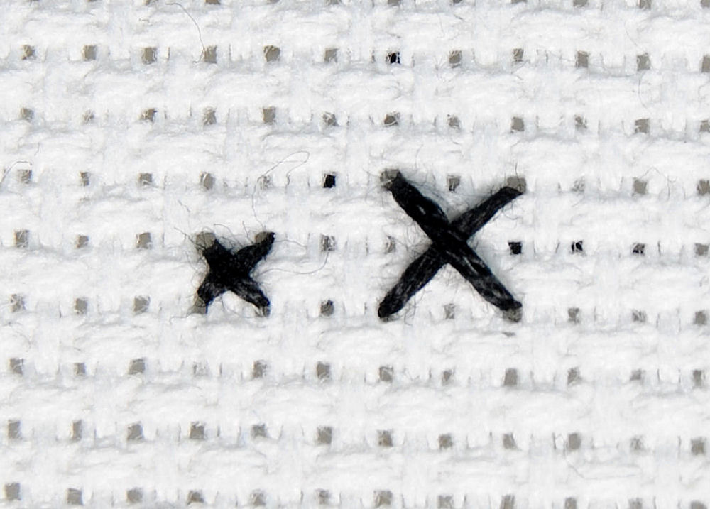 Black Cross Stitch Fabrics 14 Thread Count for sale
