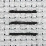 Stitched example of backstitch in 3 different methods.