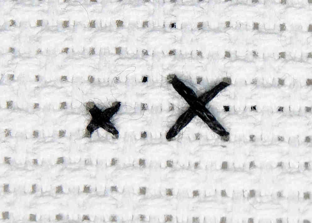 Over 2: Stitching on higher count fabric