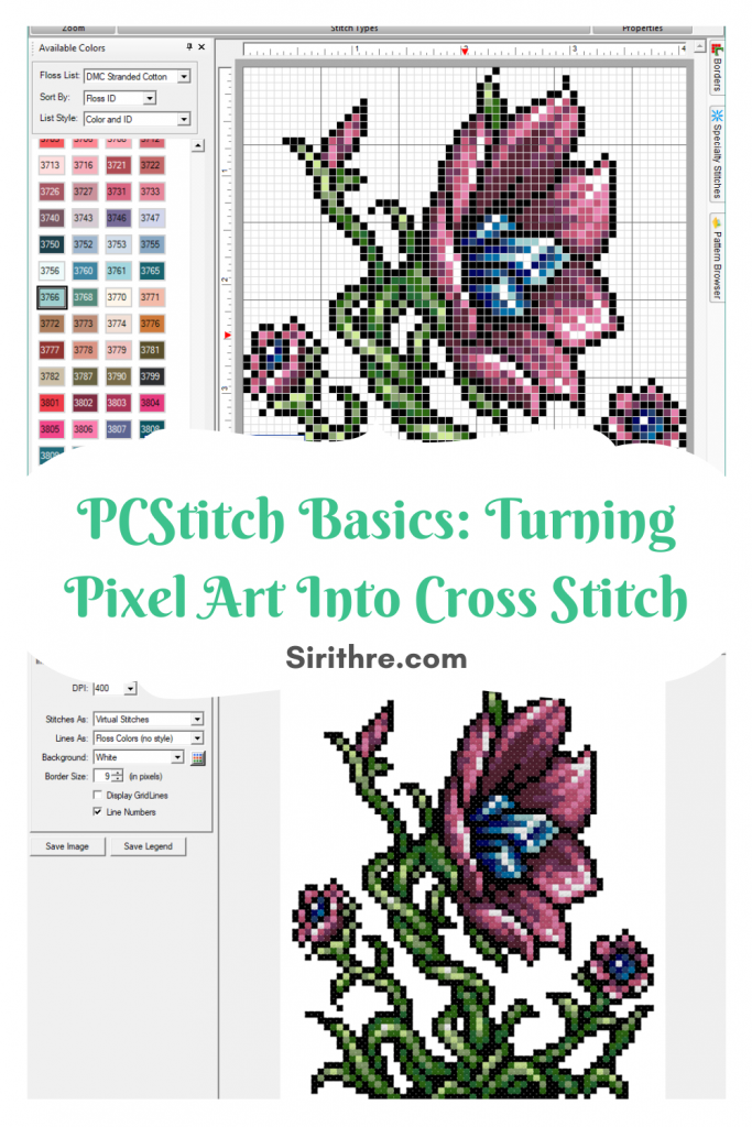 pcstitch basics: turning pixel art into cross stitch
