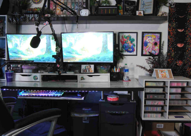 Cross Stitch Studio Tour – My Basement Home Office