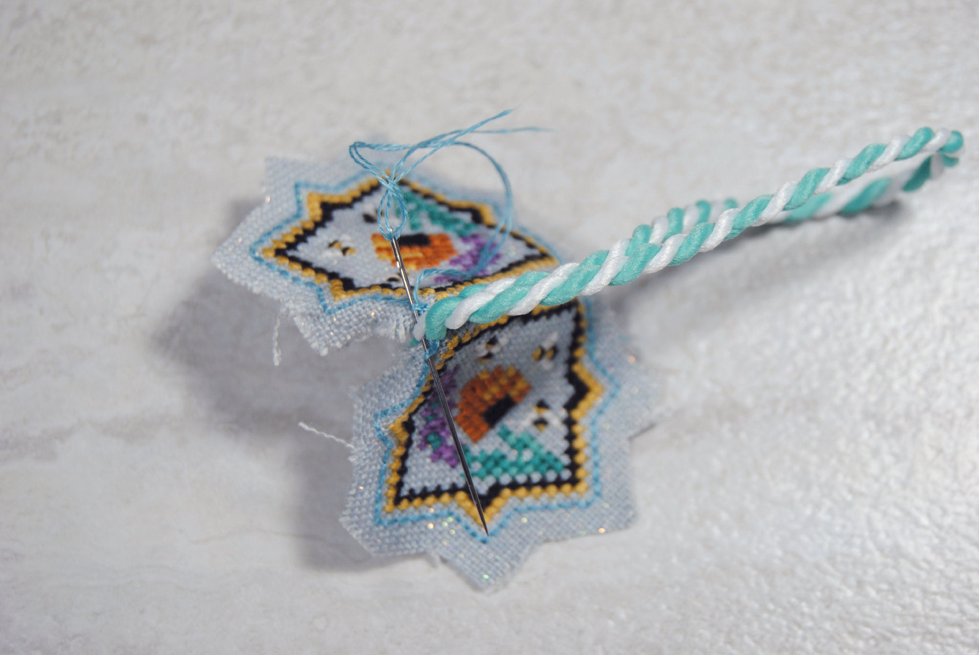 American Crafts DIY Cross Stitch Rectangle Earrings Kit