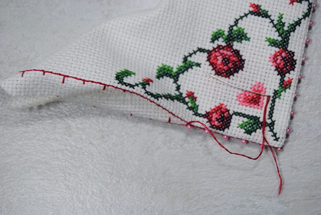 Stop stitching halfway up your second side.
