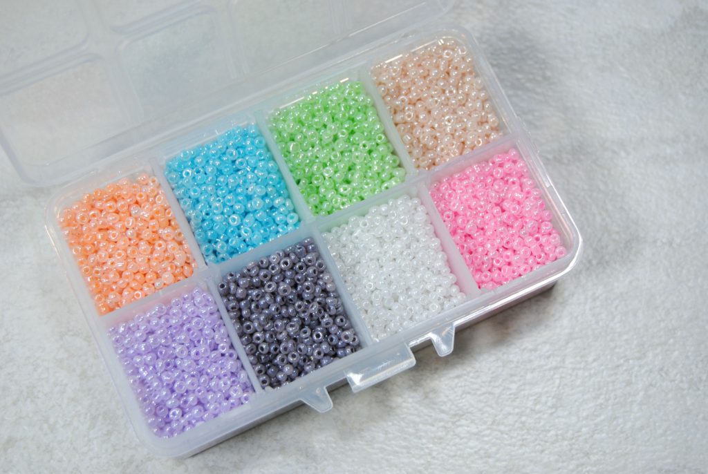 Pastel seed beads
