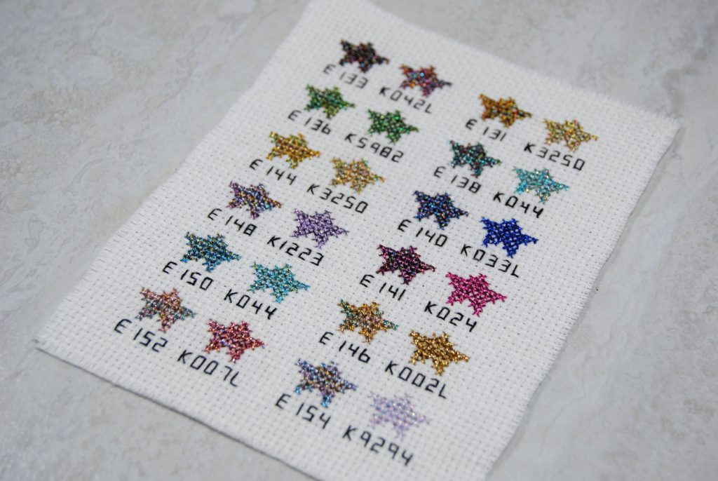 12 Wt. Cotton Thread - Pansies and Periwinkle Cross Stitch Sampler