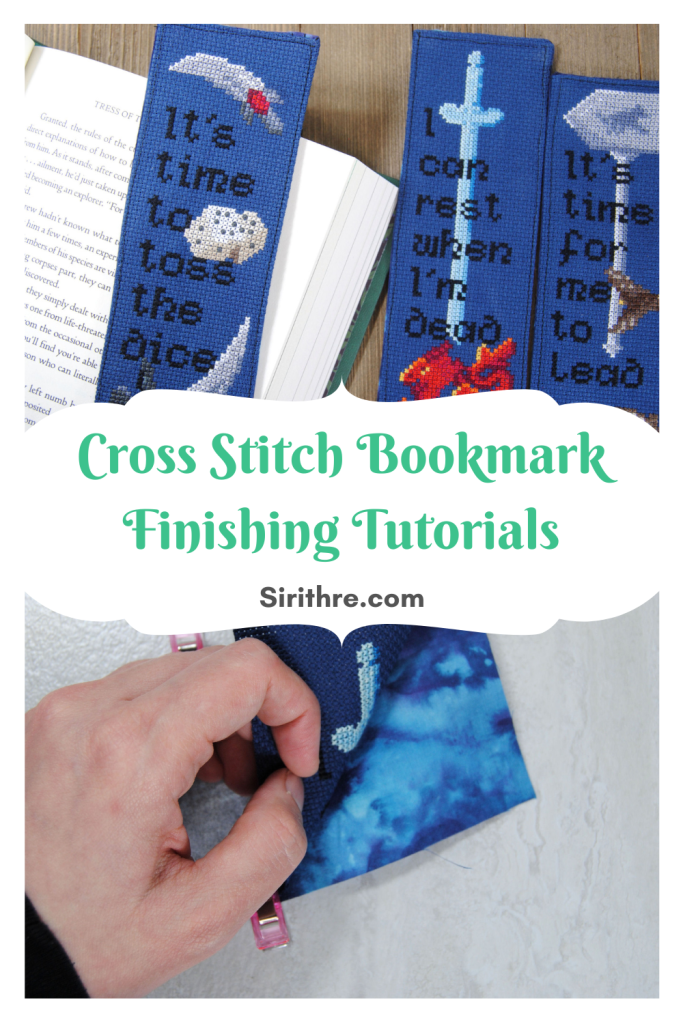 Cross stitch bookmark finishing tutorial