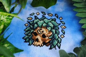 Skull Planter Cross Stitch