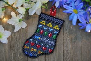 Legend of Zelda Cross Stitch Christmas Gift Card Stocking