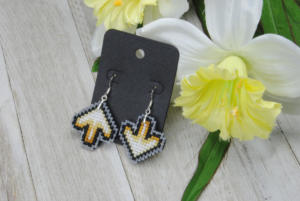 DDR Earrings Gold Daffodil