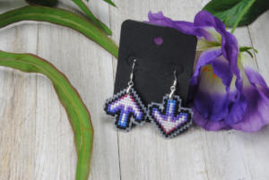 DDR Earrings Purple Purple