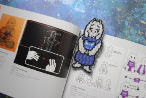 Undertale toriel cross stitch bookmark