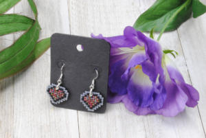 Hearts Metallic Purple